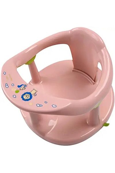 Little Mom Scaun de baie pentru bebelusi, Little Mom, design ergonomic cu spatar si cotiere, fixare cu ventuze,