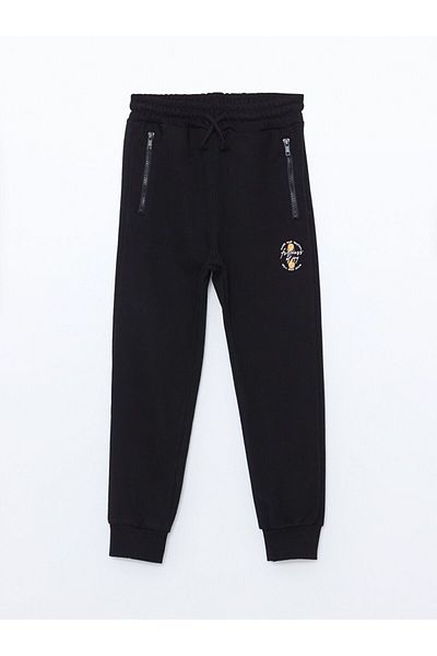 LC Waikiki Black Elastic Waist Boys Jogger Sweatpants