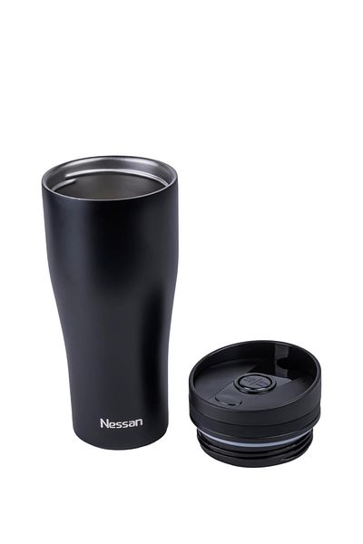 Nessan By Styli Insulated Stainless Steel Vacuum Mug, 360ml - Black