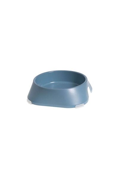 Fiboo Castron penru hranirea animalelor din plastic cu suporti antiderapanti, Albastru Inchis, 20
