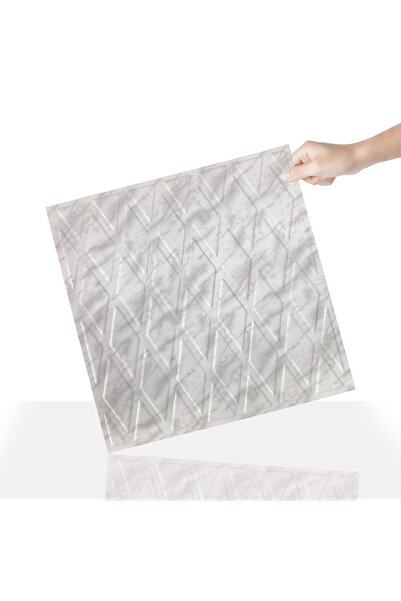 TİNK 3 Boyutlu Duvar Paneli Kabartmalı Baklava Desen Pvc 41x41 cm/ 6 Adet /1 ...