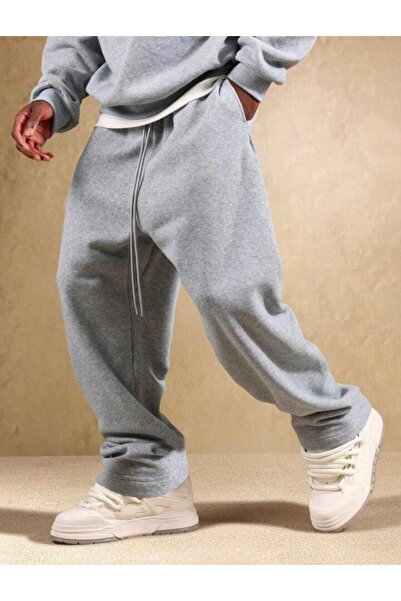 GERLAY Erkek gri düz paça eşofman altı