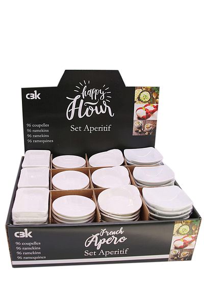Cuisine Art By Styli Cuisine Art Assorted Ceramic Dishes 4PCS/ SET Cereal Bowls White Soup of 4