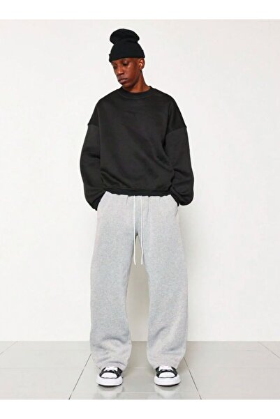 GERLAY Erkek gri düz paça eşofman altı