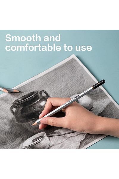 Deli مجموعة أقلام رسم EC391 2H-8B، 12 قطعة، أسود
