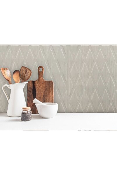 TİNK 3 Boyutlu Duvar Paneli Kabartmalı Baklava Desen Pvc 41x41 cm/ 6 Adet /1 m² Beyaz Huş