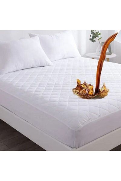 oem home Husa Saltea Matlasata, Impermeabilă, 90x200 Cm Cu Bordură Laterală De 30 Cm, Albă
