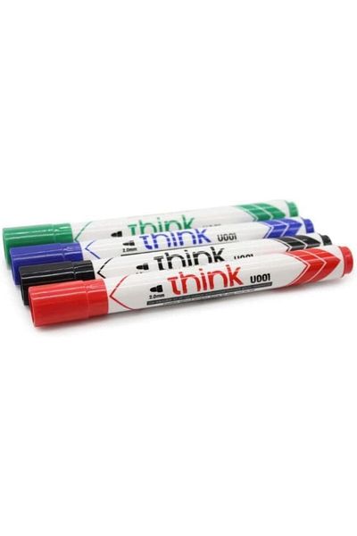 Deli Think Whiteboard Markers 4-Pieces, Assorted