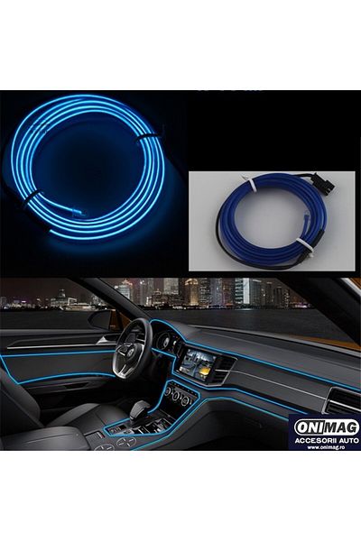 ONIMAG Lumină ambientală neon auto 2M albastră 2019