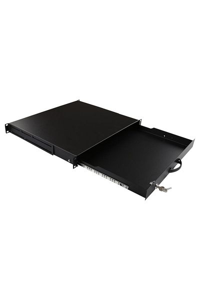 Lanview 1U 19" Klawiatura, Uniwersalna, Szuflada z Zamkiem, RAD100BL