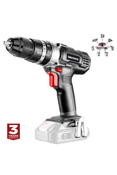 graphite Drill, screwdriver (drill), impact, 18V Li-ion (battery not included), 13mm chuck