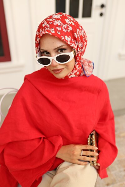 Silk Home وشاح من القطن الناعم ذو زهور كبيرة -73065-28