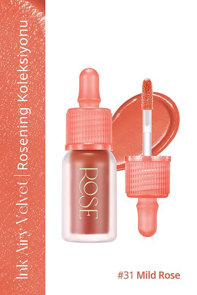 PERIPERA Tint Ink Airy Velvet with Long Lasting and Mild Formula Velvet Finish (31 Mild Rose)