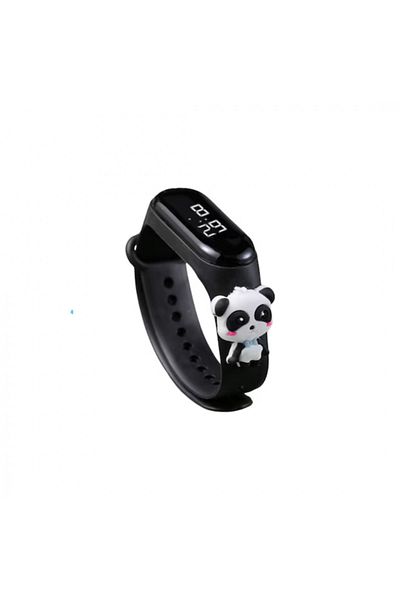 OEM Ceas pentru copii, model Panda, negru