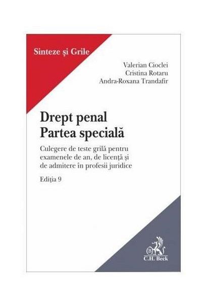 Editura CH Beck Criminal law. Special part. Collection of tests gr