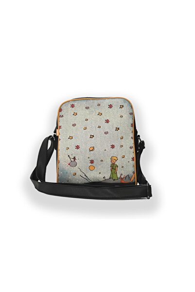 Şaşıkedi Küçük Prens Figurlu Büyük Postacı Kol Çantası Etnik Bohem Style - Siyah