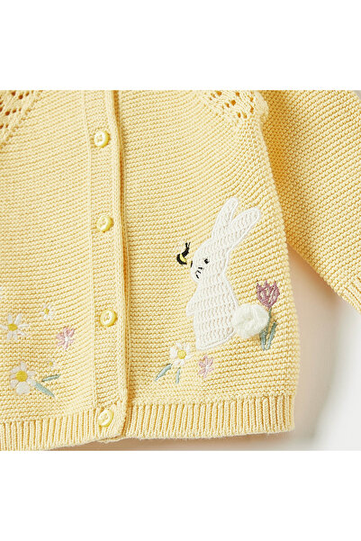 Juniors Textured Cardigan with Long Sleeves