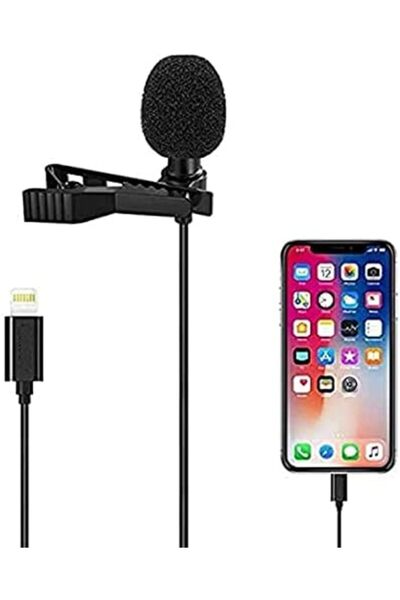 Biki Ultra Microphone for Audio and Video Recording from Lavalier - JH-041, Lightning, Mono, Black