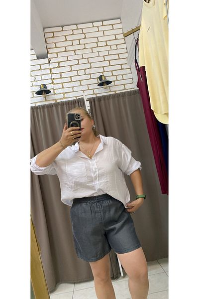 TUBA TOPTAŞ Thin Short Jeans Shorts