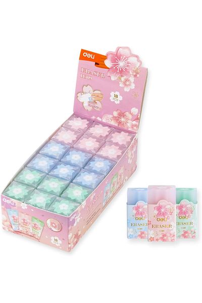 Deli Eraser Flower Design 18 Pcs (EH309)