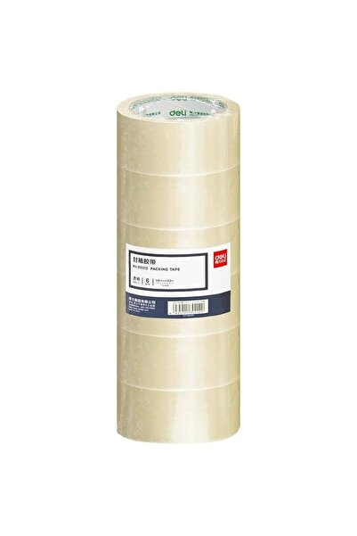 Deli 30212 Packing Tape 48mm×60y×45um – 6 rolls per tube – ideal for warehouse, office, and ho