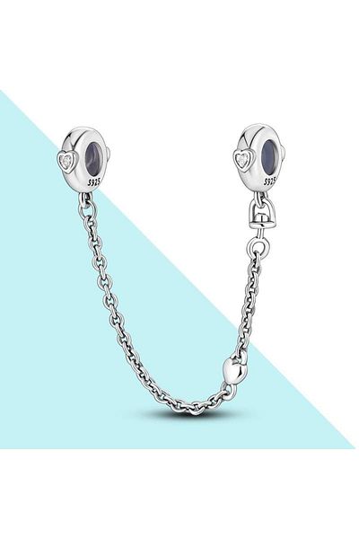 OEM Clear Heart Safety Chain Charm