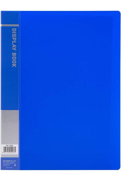 Deli E5003 30-Pocket Display Book, A4 Size, Assorted