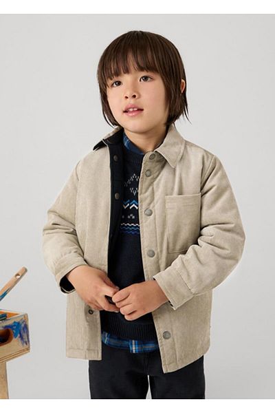MAYORAL 04-09 Years Old Boy's Navy Blue-Mink Color Double-Sided Jacket