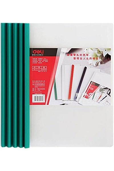 Deli 15 mm A4 Sliding Bar Report File, Clear