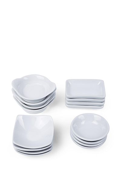 Cuisine Art By Styli Cuisine Art Assorted Ceramic Dishes 4PCS/ SET Cereal Bowls White Soup of 4