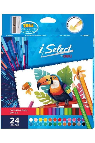 Deli EC144-24 Colored Pencil Set – 24 Colors