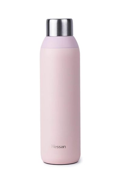 Nessan By Styli Double Wall Insulated Stainless Steel Vacuum Bottle, 600ml - Pink