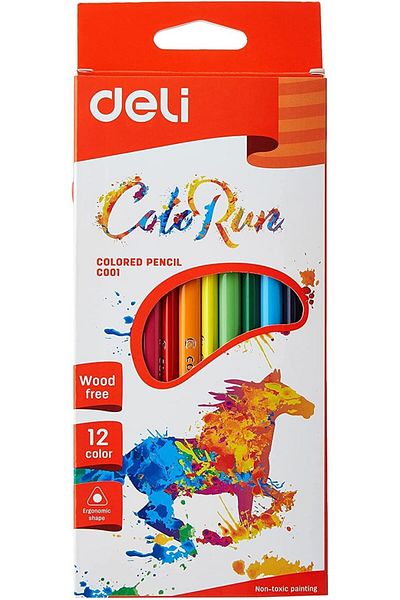 Deli Ec00100 Colored Pencil Clean And Flat Edge After Cutting For Safe Use