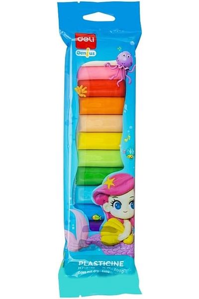 Deli EH719-12 Plasticine – 12 Bright Colors, Skin-Friendly, Non-Sticky, Soft Texture for Creative