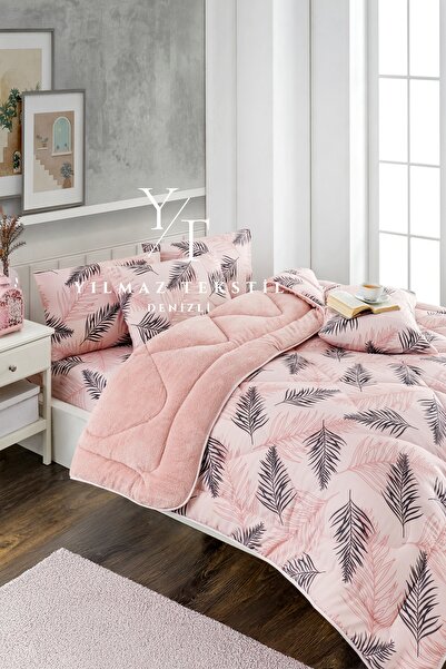 ChicMaison Çift Kişilik Pofuduk Uyku Seti | Lastikli Çarşaflı | Çeyiz Seti | Çeyiz Takımı | Pudra Tüy