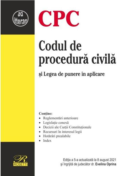 Editura Rosetti Codul de procedura civila si Legea de punere in ap