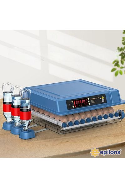 Light up 60 Egg Capacity Fully Automatic Incubator - Chick, Goose, Turkey and Duck Breeding E