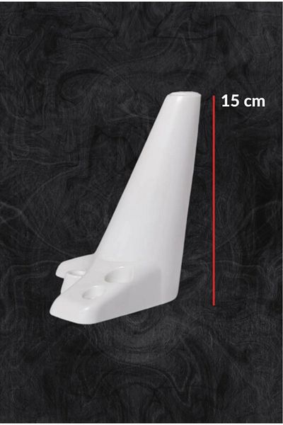 ÇEÇEN HOME Picior alb, plastic 15cm Mobilier, Fotoliu, Picior, Masa, Picior dulap