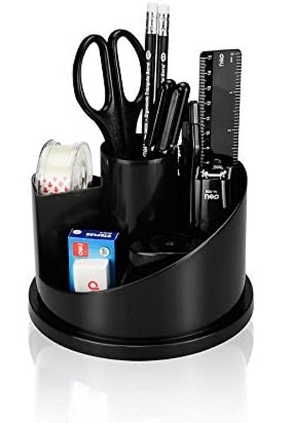 Deli E38251A Rotary Desk Organizer 7 Compartments