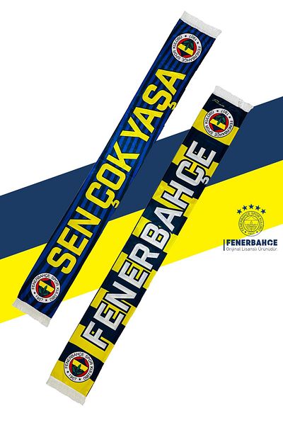 Fenerbahçe Original Licensed Longslive Satin Shawl Scarf