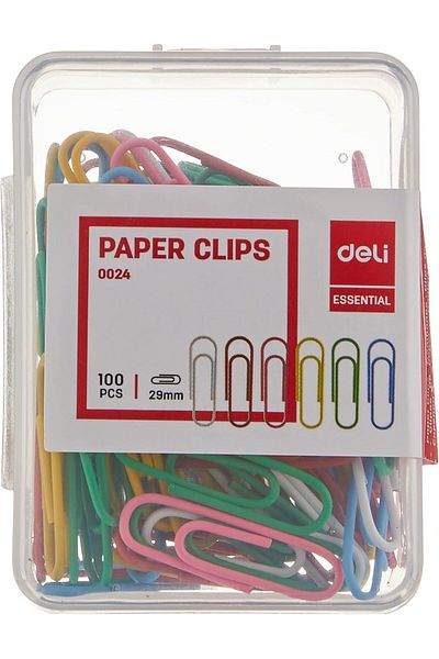 Deli Paper Clips #3, 29 mm Asst. E0024
