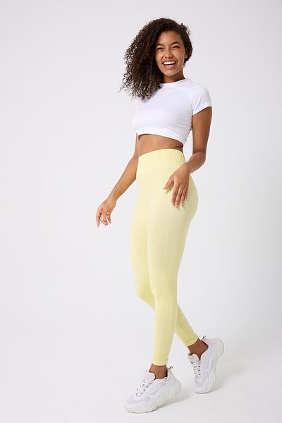 FOREVER MORE Model Wick Leggings cu talie înaltă cu efect de ridicare, cu spatele cu dungi, fără sudură