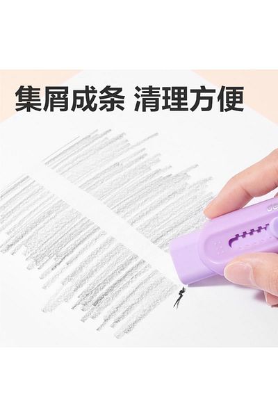 Deli VP400 Eraser - TPE+ABS, 77 x 28 x 21 mm, Durable & Smooth Erasing (PURPLE)