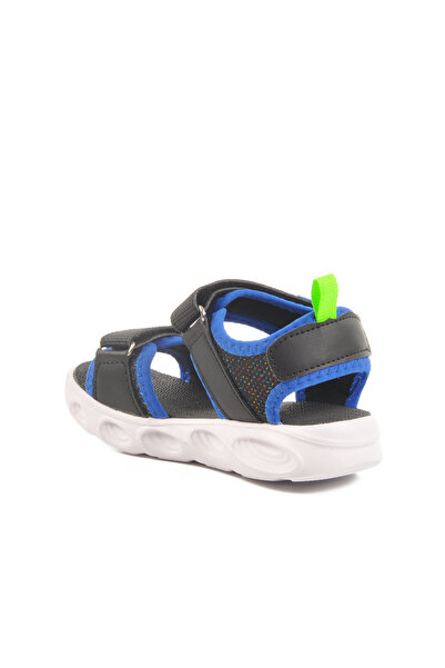 AYAKMOD Blue Velcro Lighted Boys Sports Sandals 018127 P
