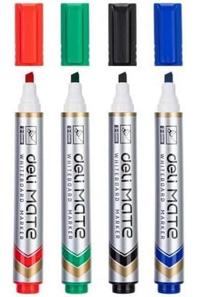 Deli 1.5 mm Dry Erase Chisel Marker, Assorted