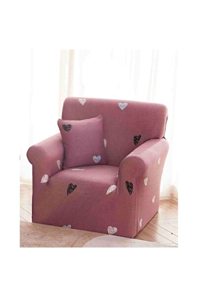 JOJO HOME Еластичен калъф за фотьойл, Jojo Home, щампа със сърца, 90x140 см, ...