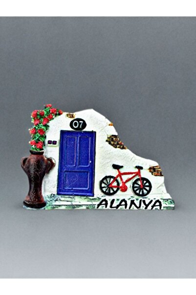 Mundy ALANYA Temalı Kabartma Polyester Magnet. 9cm x 6,5cm
