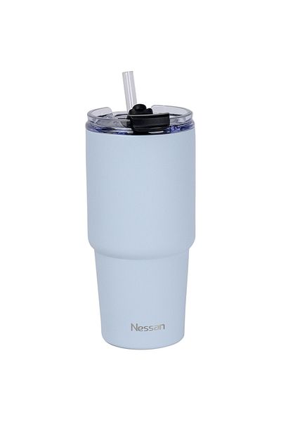 Nessan By Styli Double Wall Stainless Steel Vacuum Insulated Travel Mug Blue, 480ml