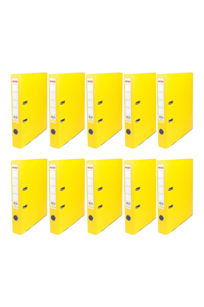 Bigpoint Folder, 10 Pieces, 2 Rings, 350 Sheet Capacity, Narrow, Yellow