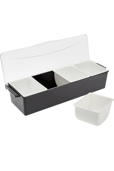 GastroPlast By Styli GastroPlast Garnish Trays with 6 Compartments 6 Removable Container